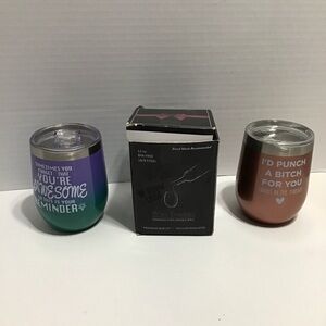 Wine Tumblers (2)  Stainless Steel Double Wall Vacuum Insulated 12 oz. BPA Free